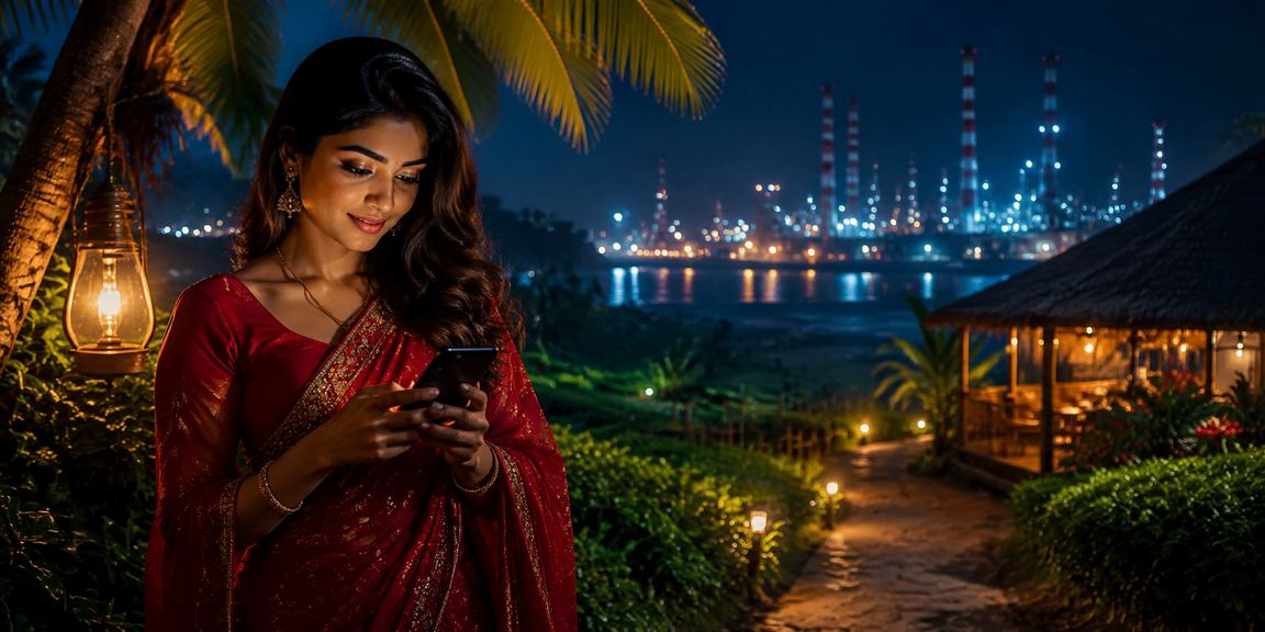 গাজীপুরে শাড়ি পরিহিত বাংলাদেশি নারী মোবাইলে আন্দার বাহার গেম খেলছেন